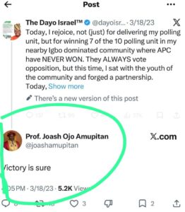 Amupitan’s Past Tweets Show an APC Sympathizer