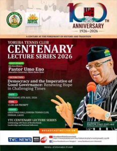 Why Yoruba Tennis Club Chose Gov Umo Eno for Its Historic Centenary Lecture