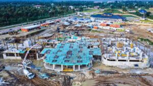 Gov. Eno inspects Ibom International Hospital project, urges citizens to enroll in health insurance