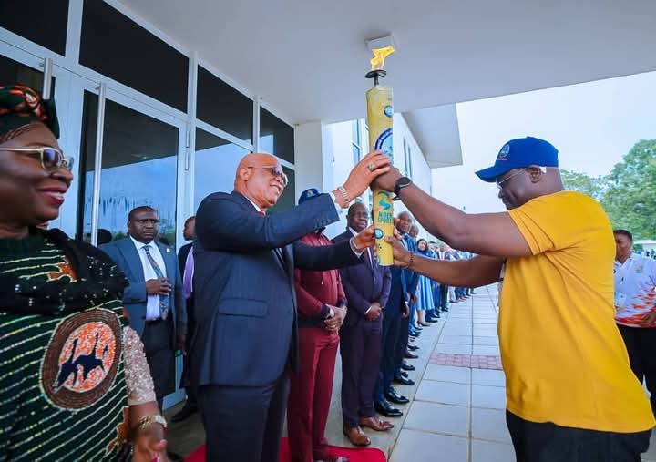 Gov. Eno receives Niger Delta Sports Festival Torch