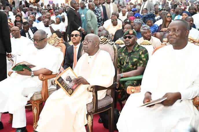 Tinubu, Akpabio, Mutfwang Honour APC Chairman’s Mother At Funeral
