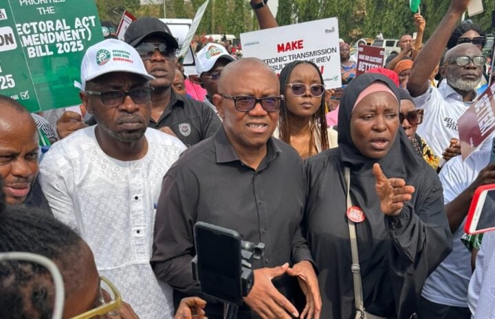 Obi leads protesters to NASS over Senate’s rejection of E-transmission