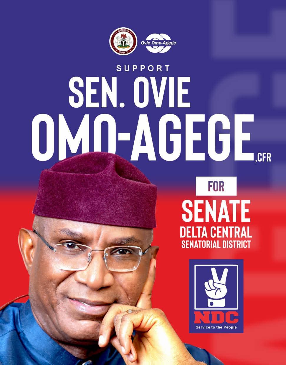 2027: Omo-Agege joins NDC, declares bid for Delta Central Senate seat