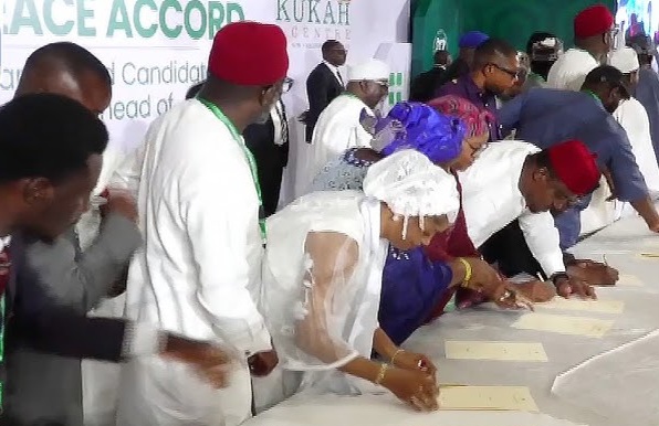 2027: Atiku absent as Tinubu, Obi, others sign Peace Accord